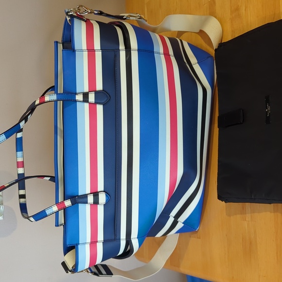 Kate Spade Kaylie Baby Bag Tote in Laurel Way Stripe - Picture 5 of 7
